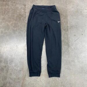 Nike Swoosh Black Jogger Sweatpants Y2K Men's Medium